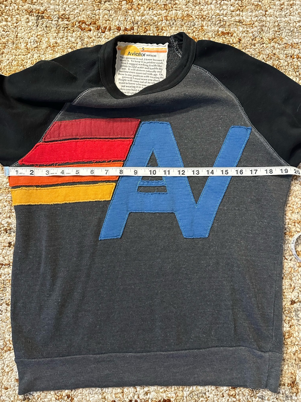 Rare Aviator Nation Black & Charcoal Colorblock Joggers Set - Picture 6 of 11